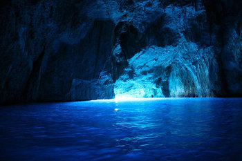 Sea cave at Kastelorizo island Greece
